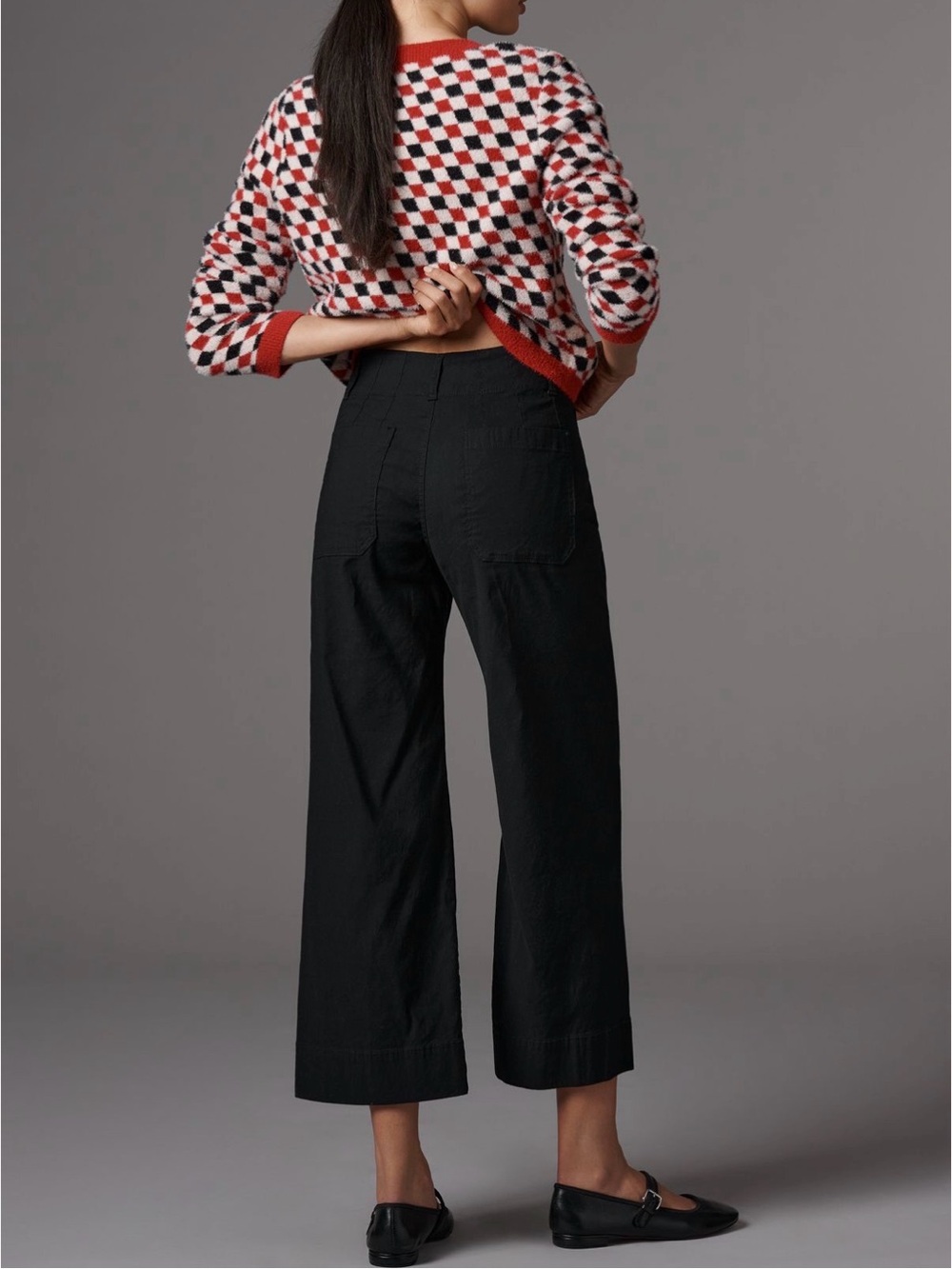 Anthropologie Maeve Colette Wide Leg Pant in Black Linen Blend size 16W - Picture 5 of 8